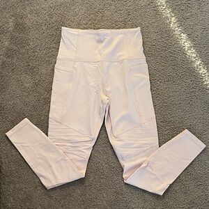 Athleta Inclination Moto Tight Light Pink Leggings Small
